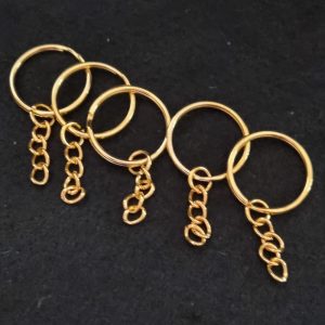 Keychain Gold 25mm 5 Off 0224