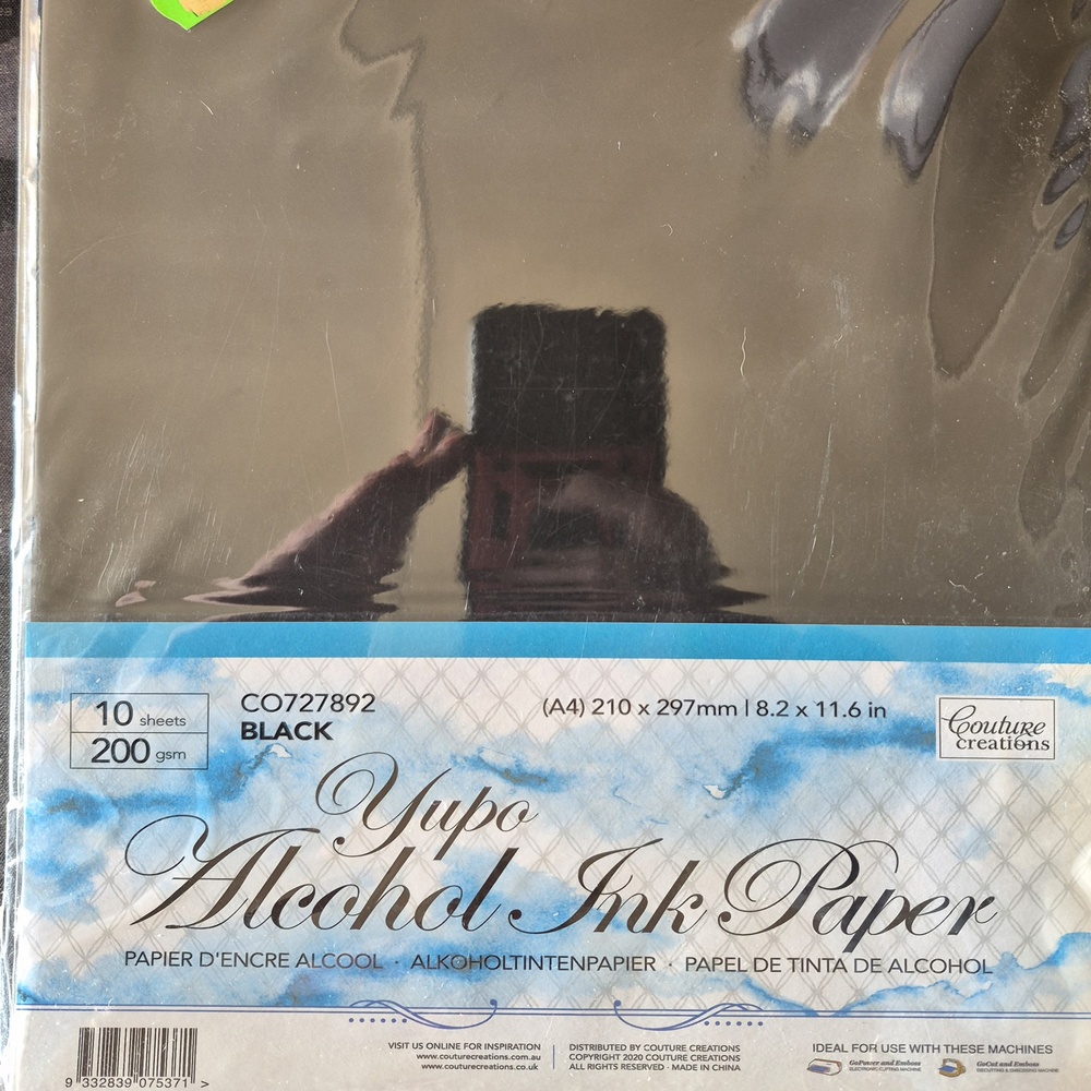 Alcohol Ink Paper A4 10 sheets Black 200gsm