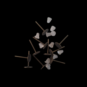 Earring Blanks Brass for studs 5mm (5 pair) with backing 0213