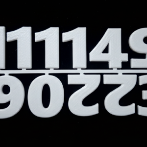 3D Printed Clock Numbers 30mm High